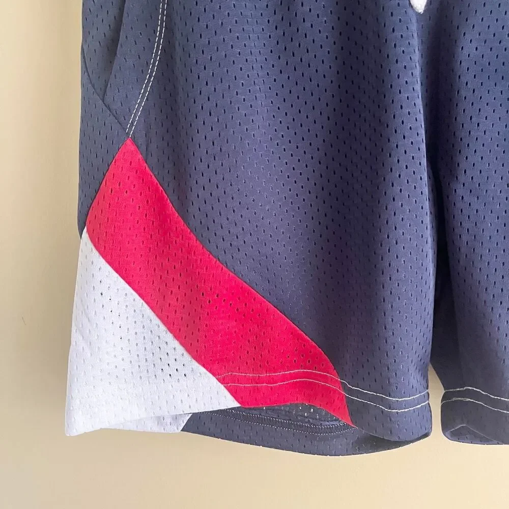 Andrew Christian Shorts Men's XL Blue Red Mesh Gym Athletic Short Inseam 5